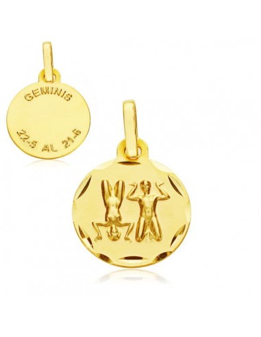 18K HOROSCOPO ORO AMARILLO GEMINIS 13 MM