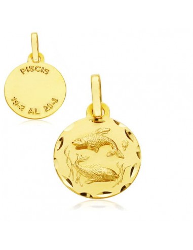 18K HOROSCOPO ORO AMARILLO PISCIS 13 MM