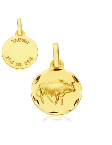 18K HOROSCOPO ORO AMARILLO TAURO 13 MM