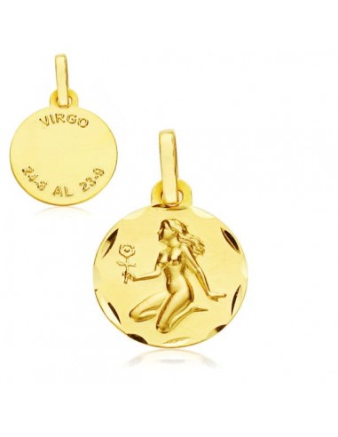 18K HOROSCOPO ORO AMARILLO VIRGO 13 MM