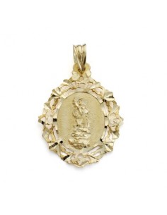 18K VIRGEN DEL SALIENTE OVAL.29 X 22MM 2.65GRS.