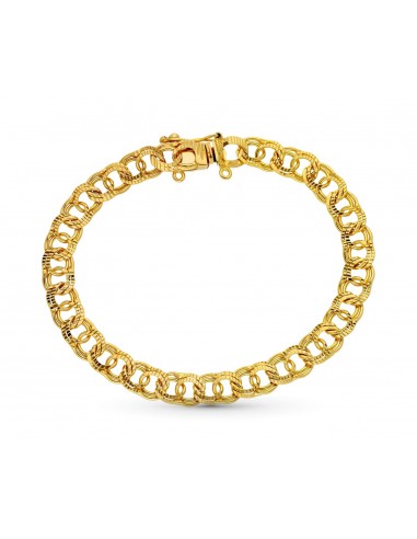 18K PULSERA ORO AMARILLO HUNGARA 20.5 CM 7 MM