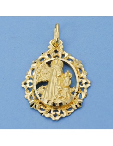 18K MEDALLA VIRGEN DE LA SALUD CERCO 29 X 22 MM