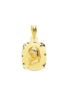 18K MEDALLA ORO AMARILLO VIRGEN NIÑA 19X14 MM 1.90 GR