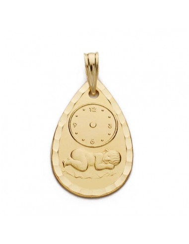18K MEDALLA ORO AMARILLO NIÑO RELOJ 22X14 MM
