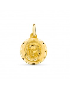 18K MEDALLA ORO AMARILLO VIRGEN NIÑA 14 MM