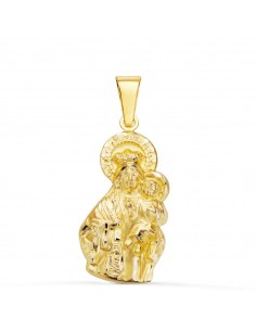 18K MEDALLA ORO AMARILLO VIRGEN DEL CARMEN SILUETA 28X14 MM