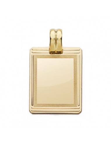 18K PLACA CHAPA ORO AMARILLO RECTANGULAR. 24X17 MM