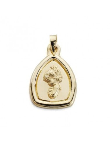 18K MEDALLA ORO AMARILLO VIRGEN NIÑA 24X16 MM