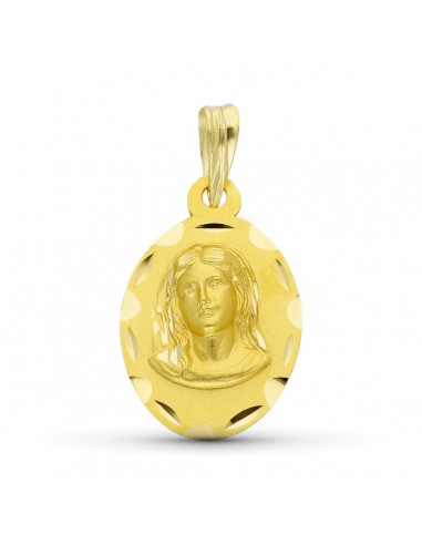 18K MEDALLA ORO AMARILLO VIRGEN NIÑA 19X12 MM