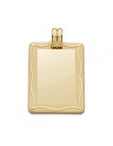 18K PLACA CHAPA ORO AMARILLO MARCO. 28X20 MM
