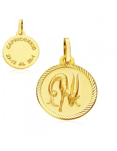 18K HOROSCOPO ORO AMARILLO CAPRICORNIO 20 MM