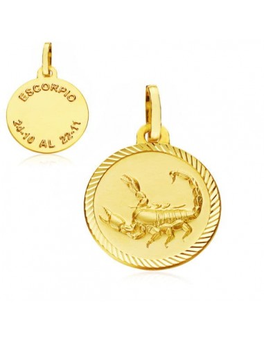 18K HOROSCOPO ORO AMARILLO ESCORPIO 20 MM