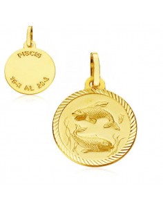 18K HOROSCOPO ORO AMARILLO PISCIS 20 MM