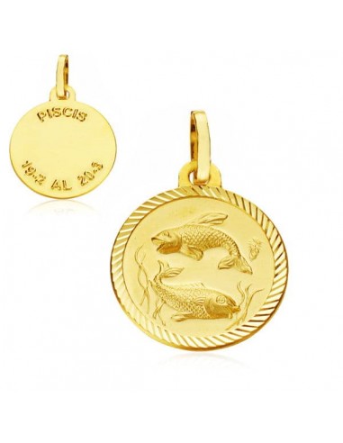 18K HOROSCOPO ORO AMARILLO PISCIS 20 MM