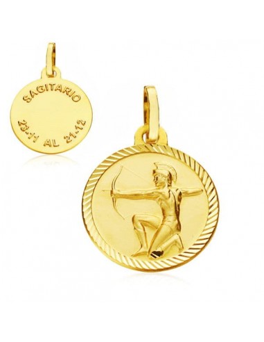 18K HOROSCOPO ORO AMARILLO SAGITARIO 20 MM