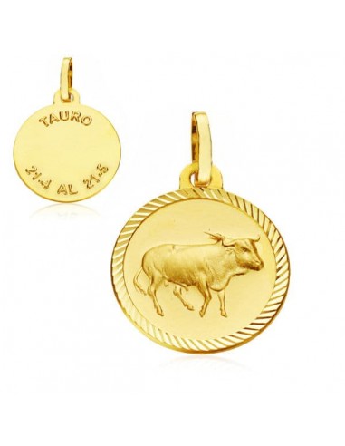 18K HOROSCOPO ORO AMARILLO TAURO 20 MM