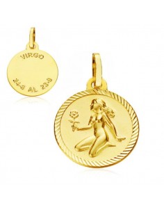 18K HOROSCOPO ORO AMARILLO VIRGO 20 MM
