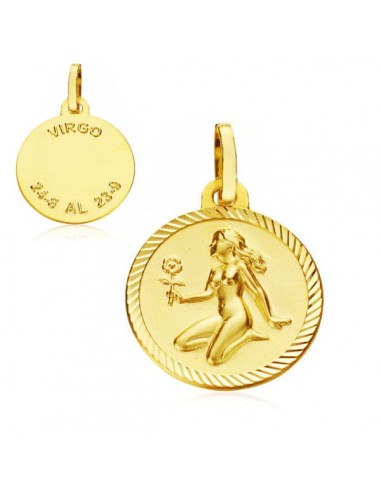18K HOROSCOPO ORO AMARILLO VIRGO 20 MM