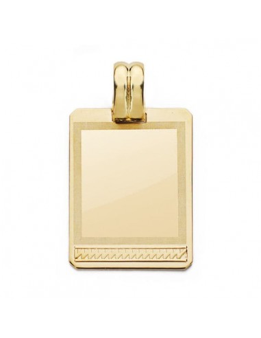 18K PLACA CHAPA ORO AMARILLO MACIZA 24X17 MM