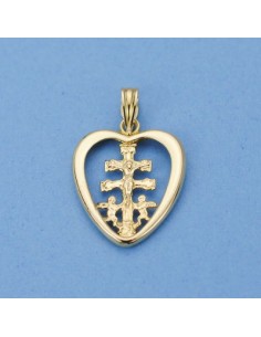 18K CORAZON CARAVACA 20 X 16 MM