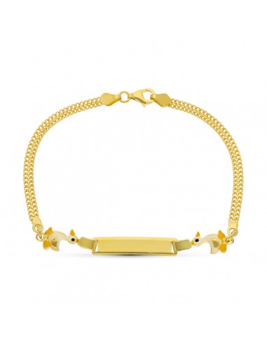 18K ESCLAVA ORO AMARILLO PATITOS 16CM