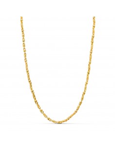 18K CADENA ORO AMARILLO MACIZA BOLA Y DETALLE BRILLO. ANCHO: 2 7 MM LARGO: 60CM