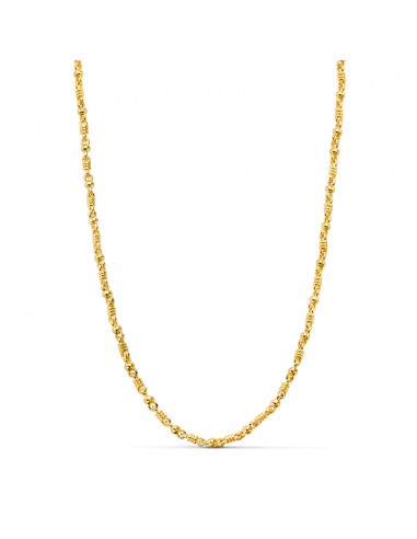 18K CADENA ORO AMARILLO MACIZA BOLA Y DETALLE BRILLO. ANCHO: 2 7 MM LARGO: 60CM