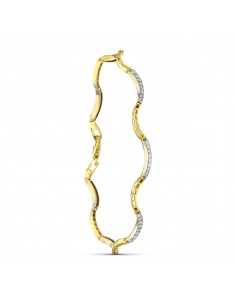 18K PULSERA ORO BICOLOR CIRCONITAS