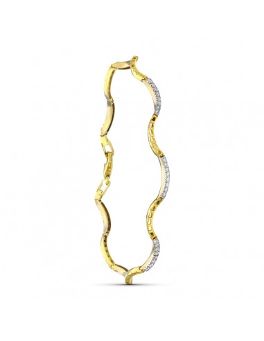18K PULSERA ORO BICOLOR CIRCONITAS