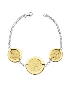 18K PULSERA BICOLOR LASER 19.5CM
