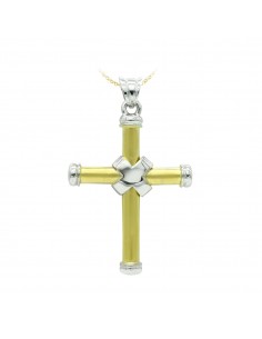 18K CRUZ ORO BICOLOR HUECA BICOLOR 41X29 MM