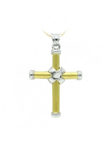18K CRUZ ORO BICOLOR HUECA BICOLOR 41X29 MM