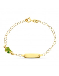 18K ESCLAVA ORO AMARILLO PERA 16CM