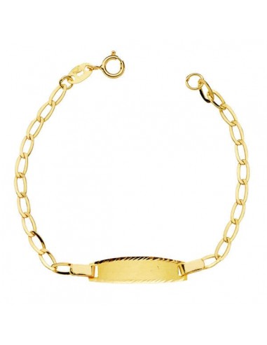18K PULSERA ESCLAVA ORO AMARILLO BILBAO PLANA 13CM