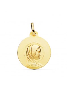 18K MEDALLA ORO AMARILLO MARIA FRANCESA 18 MM