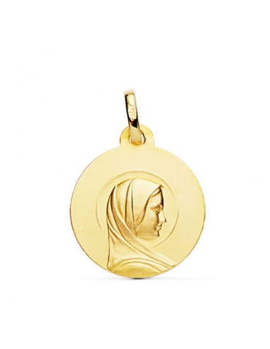18K MEDALLA ORO AMARILLO MARIA FRANCESA 18 MM
