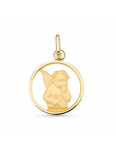 18K COLGANTE ORO AMARILLO ANGELITO 14 MM