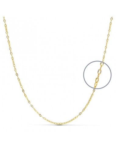 18K CADENA ORO AMARILLO MACIZA FORZADA 45CMX1 MM
