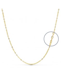 18K CADENA ORO AMARILLO MACIZA FORZADA 50CMX1 MM