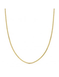 18K CADENA ORO AMARILLO BARBADA HUECA 45CM ANCHO 1.5 MM