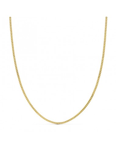 18K CADENA ORO AMARILLO BARBADA HUECA 50CM ANCHO 1.5 MM