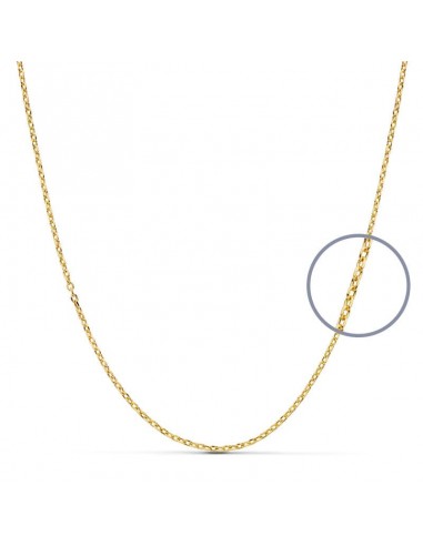 18K CADENA FORZADA ORO AMARILLO 40CM HUECA 1.2 MM