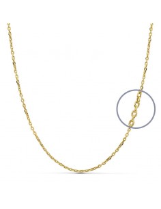18K CADENA ORO AMARILLO FORZADA 50CM HUECA 1.50 MM