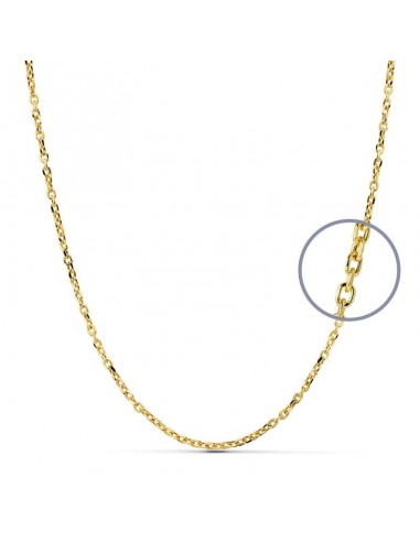 18K CADENA ORO AMARILLO FORZADA 50CM HUECA 2 MM
