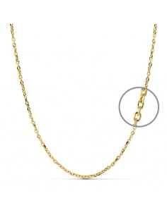 18K CADENA ORO AMARILLO FORZADA 60CM HUECA 2 MM