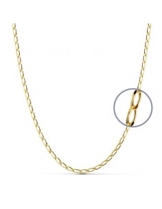 18K CADENA ORO AMARILLO BILBAO HUECA 45CM ANCHO 2.5 MM
