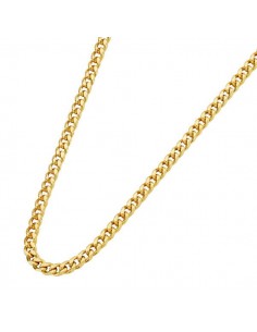 18K CADENA ORO AMARILLO BARBADA HUECA 2 5 MM 50CM