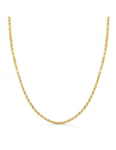 18K CADENA ORO AMARILLO HUECA FORZADA ANCHO: 2MM LARGO: 40CM