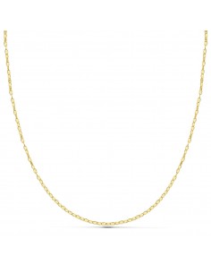 18K CADENA ORO AMARILLO MACIZA DIAMANTADA 45CM 1.5 MM